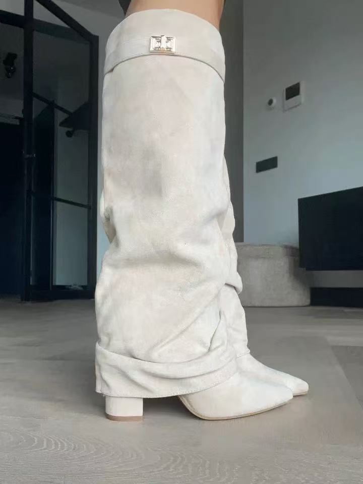 Pointed Toe Slouch Boots
