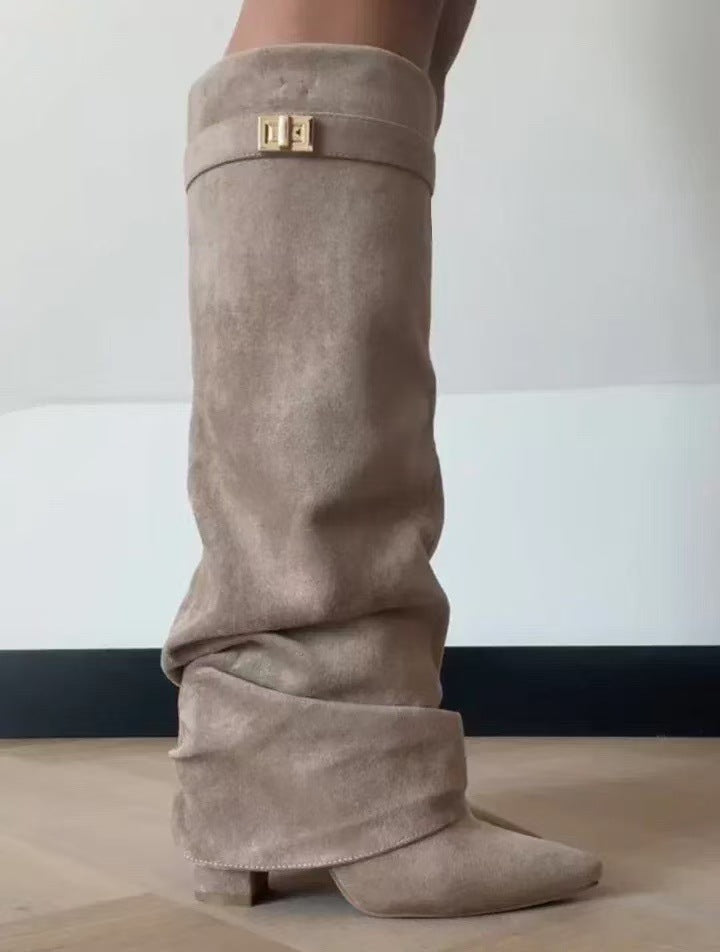 Pointed Toe Slouch Boots