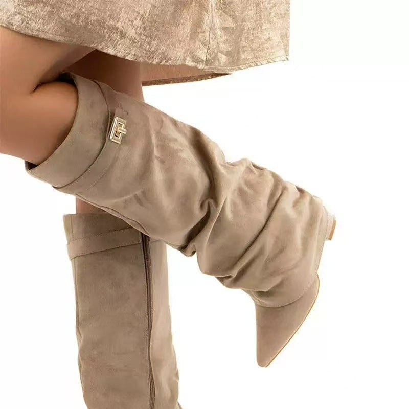Pointed Toe Slouch Boots