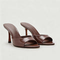 Patent Leather Mule High-Heel Sandals