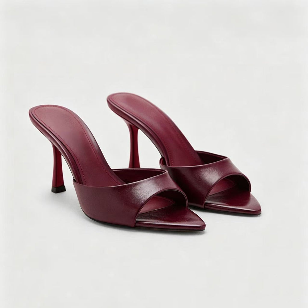 Patent Leather Mule High-Heel Sandals