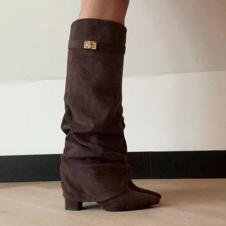 Pointed Toe Slouch Boots