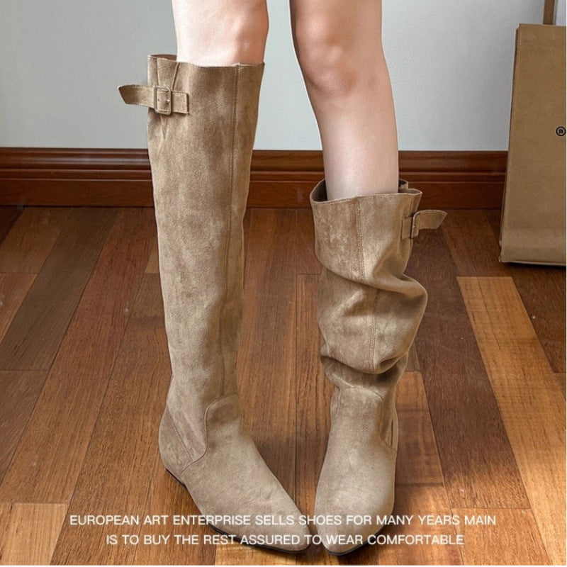Knee-high chunky boots