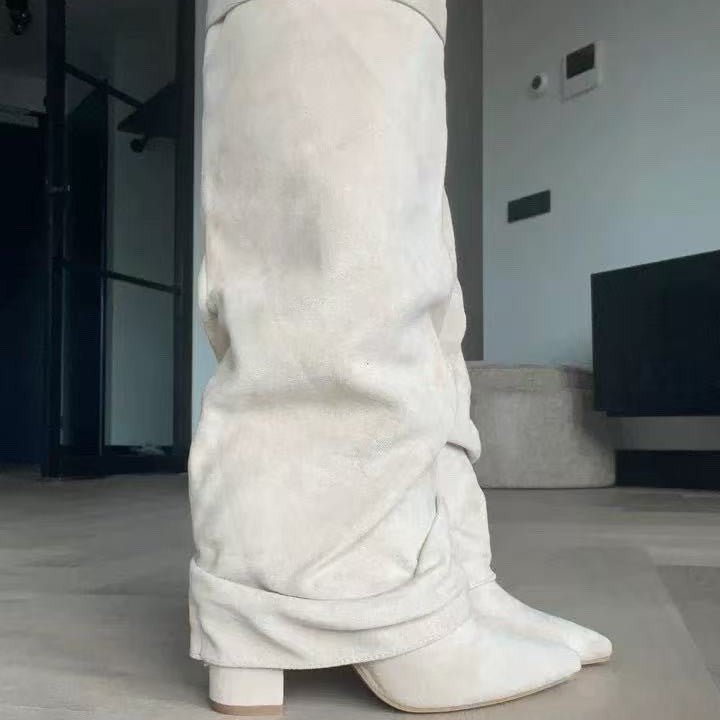 Pointed Toe Slouch Boots