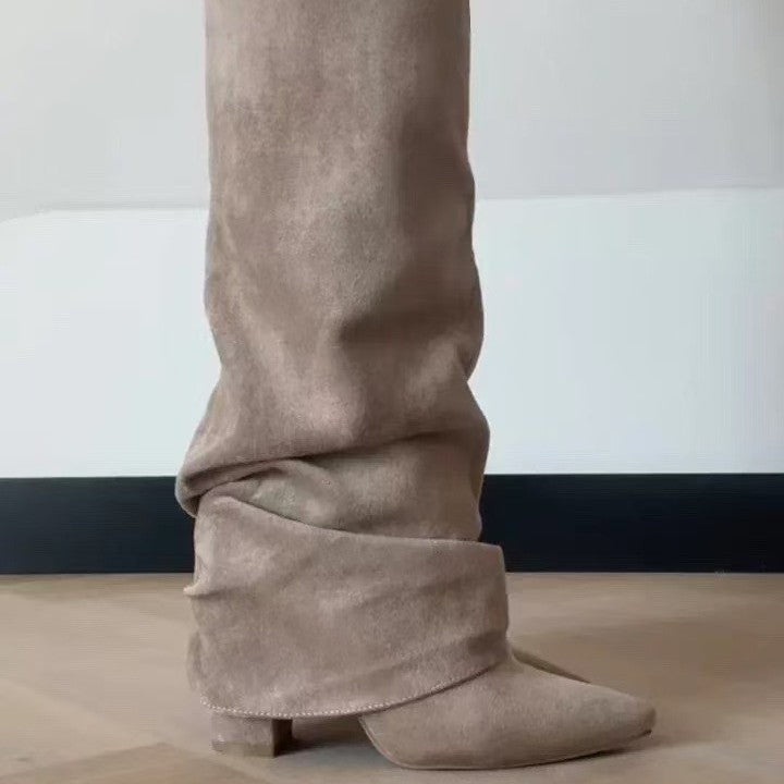 Pointed Toe Slouch Boots
