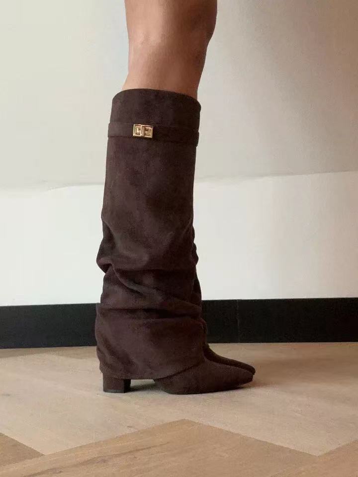 Pointed Toe Slouch Boots
